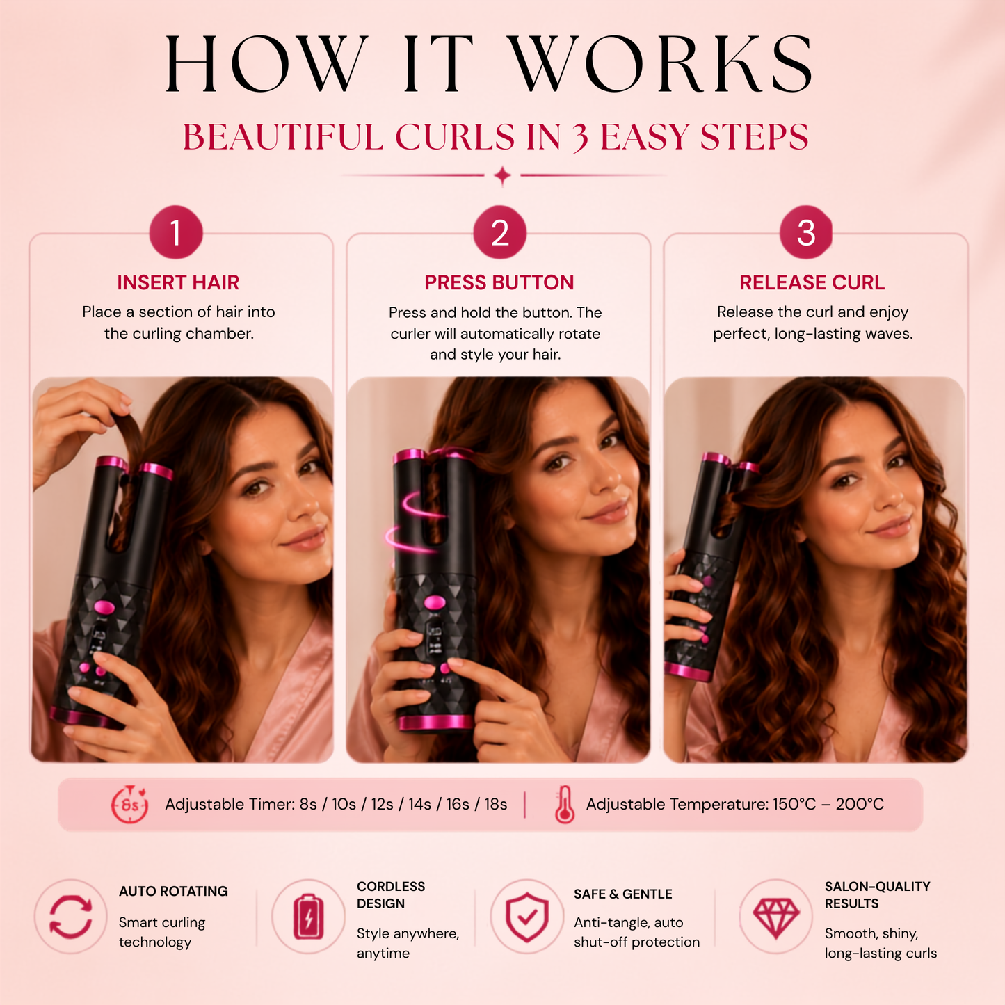 LYSIAN Cordless Auto Hair Curler
