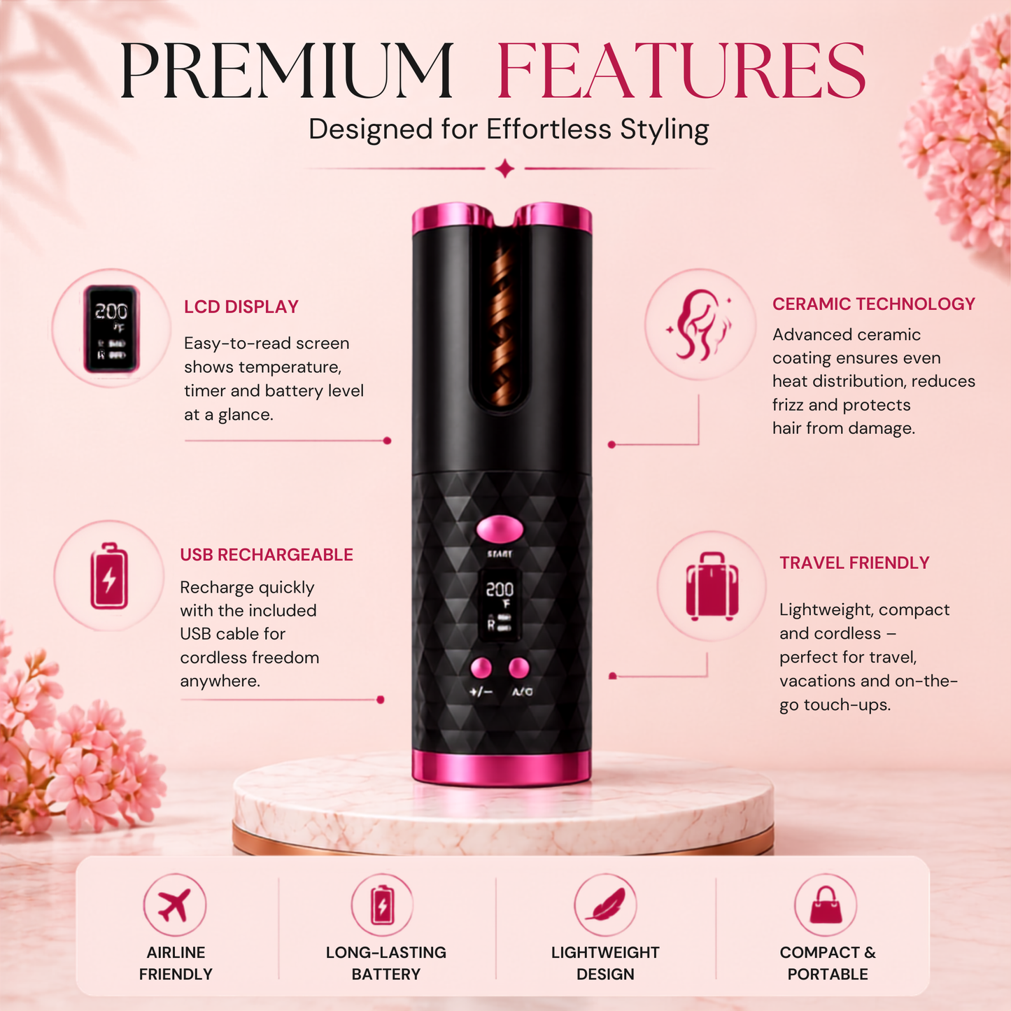 LYSIAN Cordless Auto Hair Curler