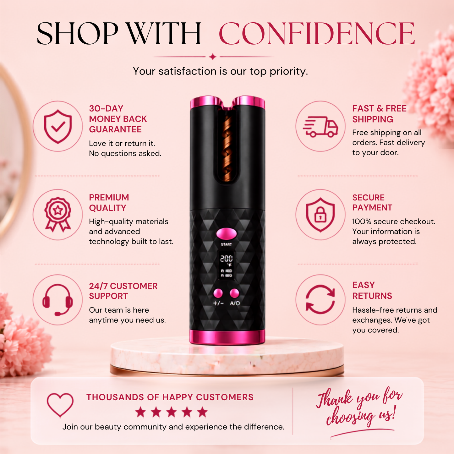 LYSIAN Cordless Auto Hair Curler