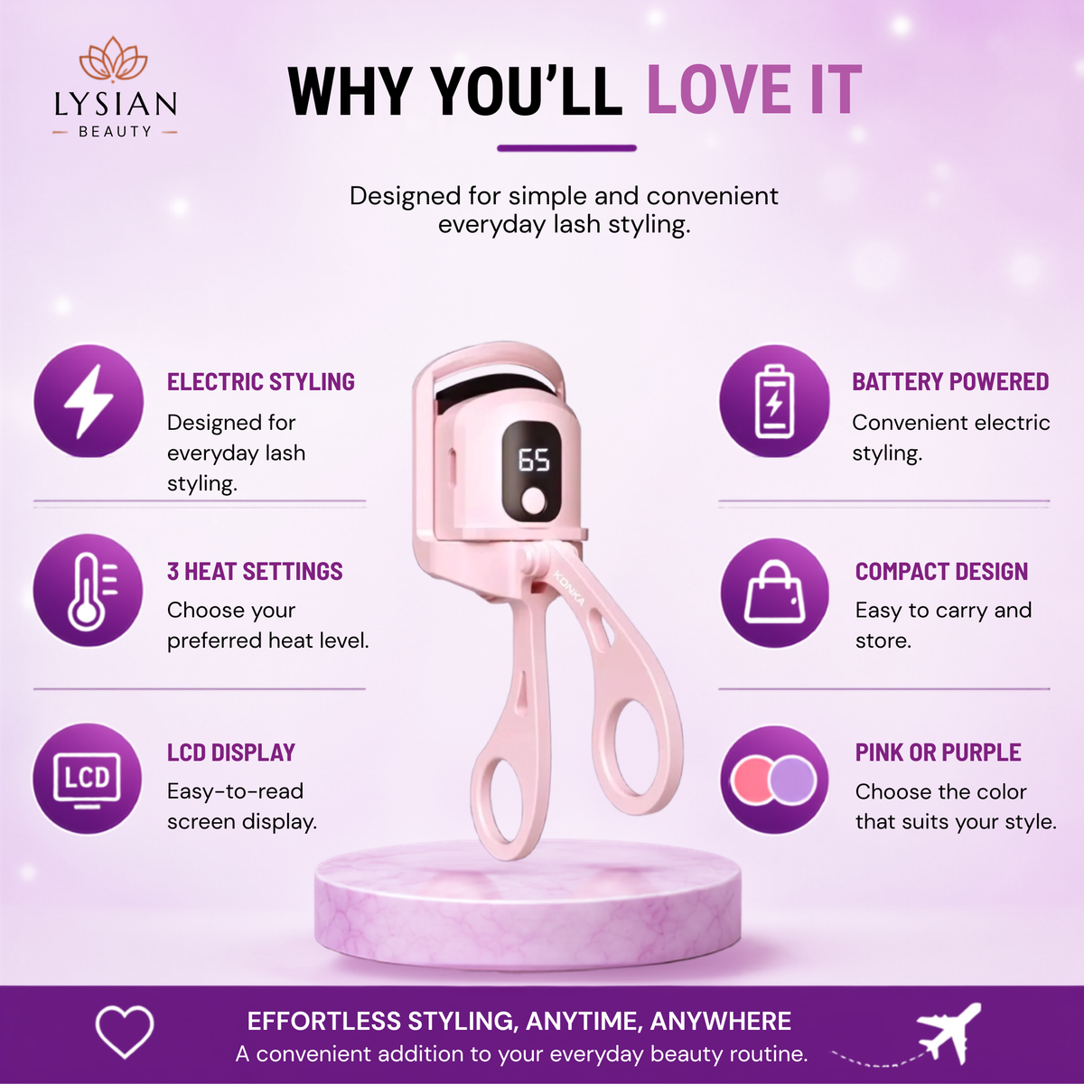LYSIAN Electric Heated Eyelash Curler