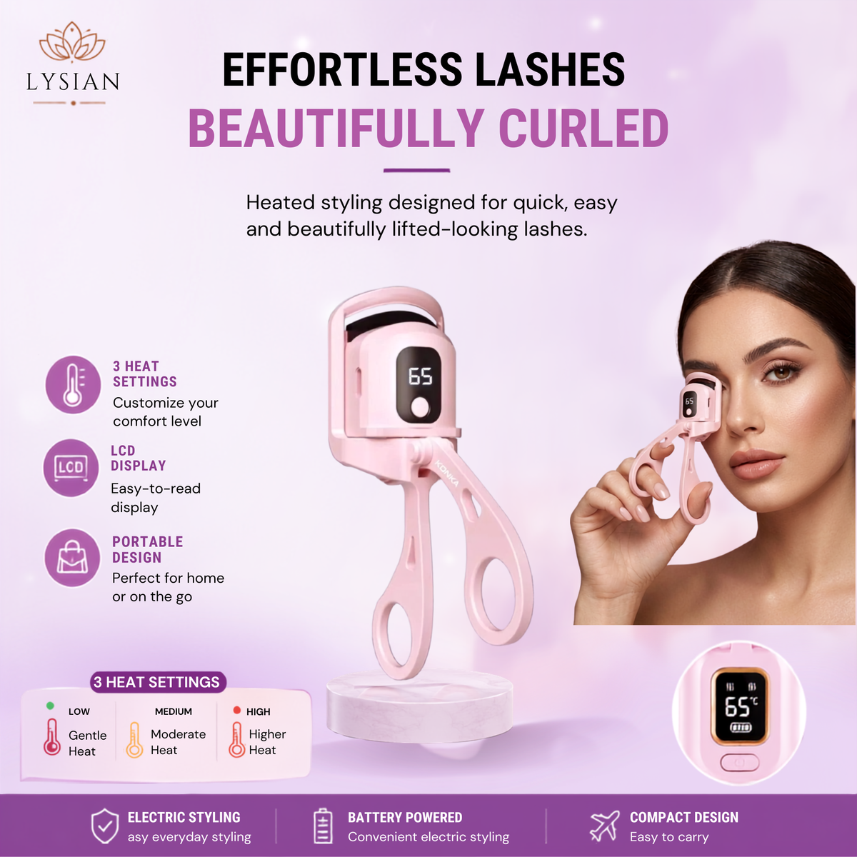 LYSIAN Electric Heated Eyelash Curler