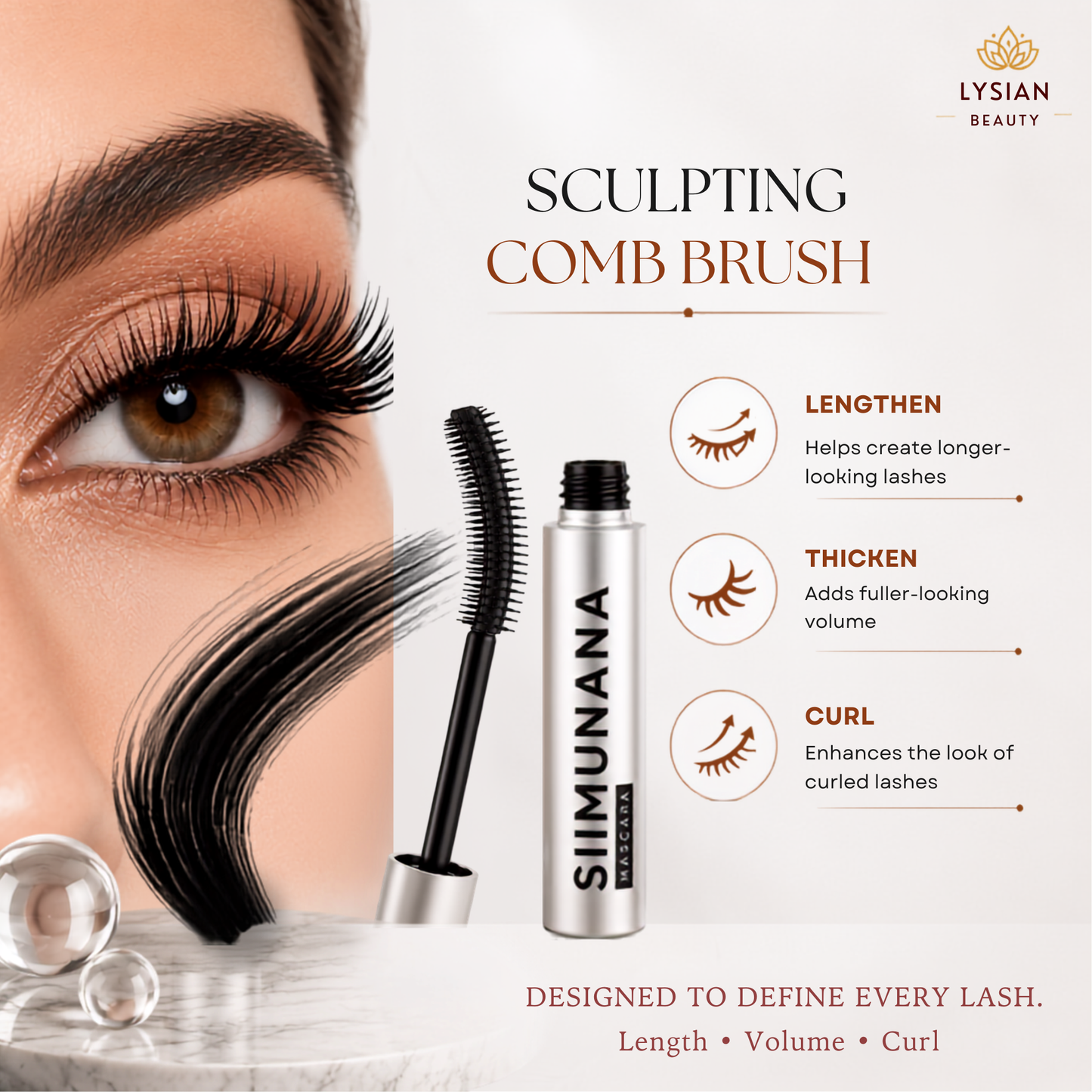 LYSIAN Lengthening & Volumizing Mascara
